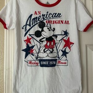 Disney Mickey Mouse American Original Kids T-Shirt - White, Red, and Blue